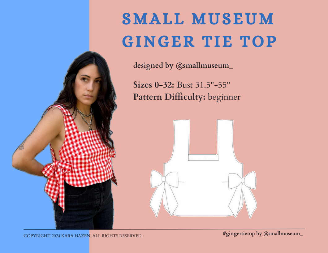 Ginger Tie Top Sewing Pattern PDF